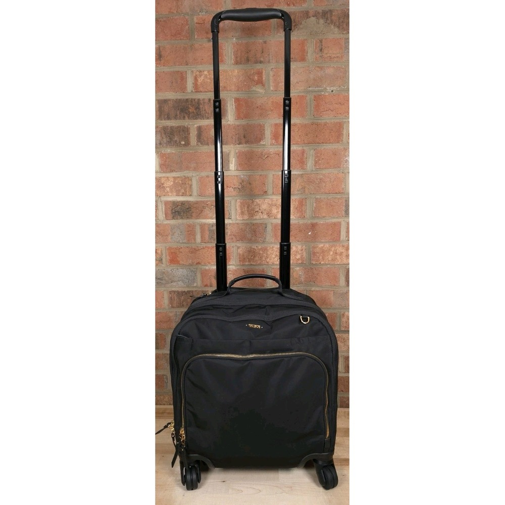 Tumi Oslo Voyageur Black Nylon Rolling Spinner Compact Carry-on Luggage